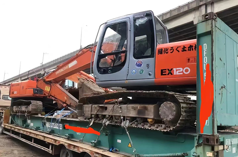 Two Hitachi EX120 excavators shipped to Malaysia